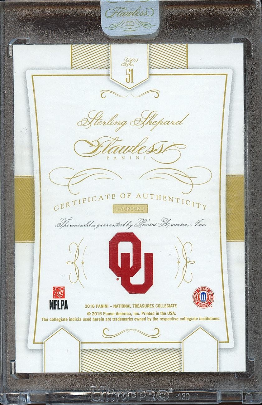 Sterling Shepard 2016 Flawless Emerald Gem RC Rookie SSP Oklahoma Sooners 4/5