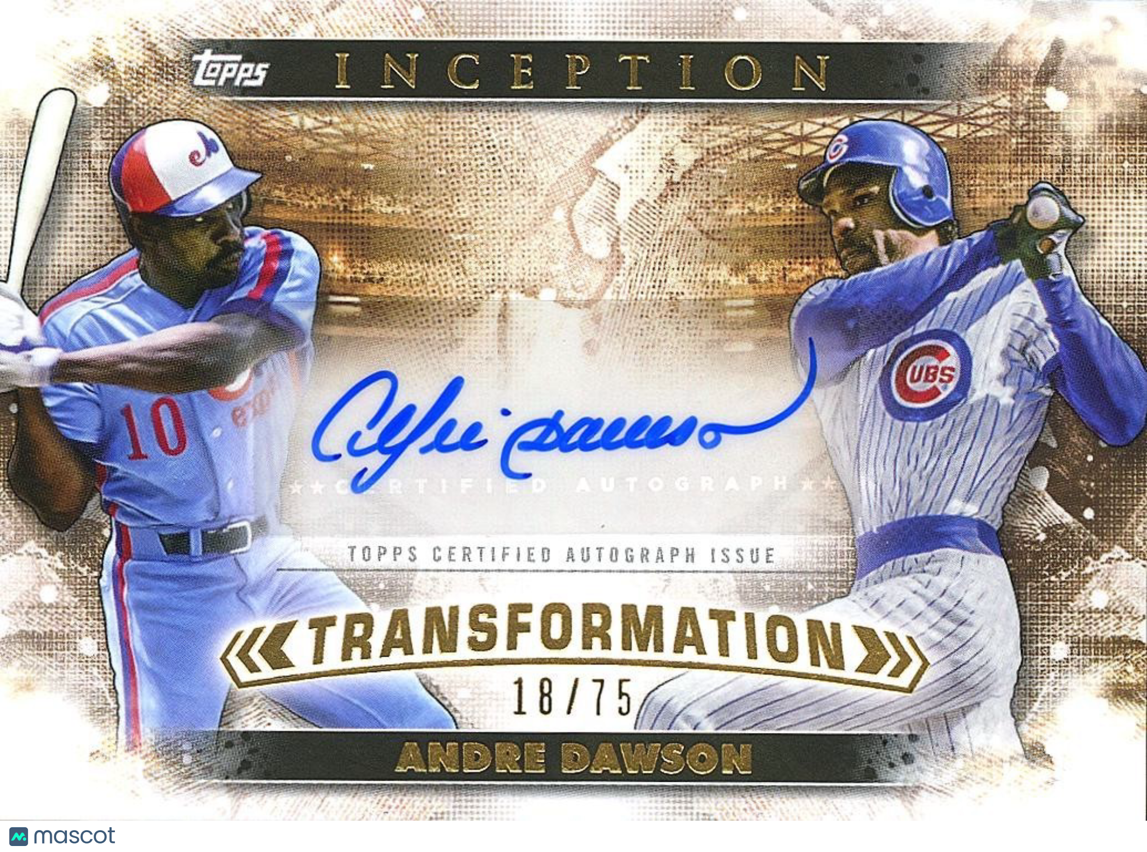 Andre Dawson 2024 Topps Inception Auto Autograph Montreal Expos Cubs 18/75
