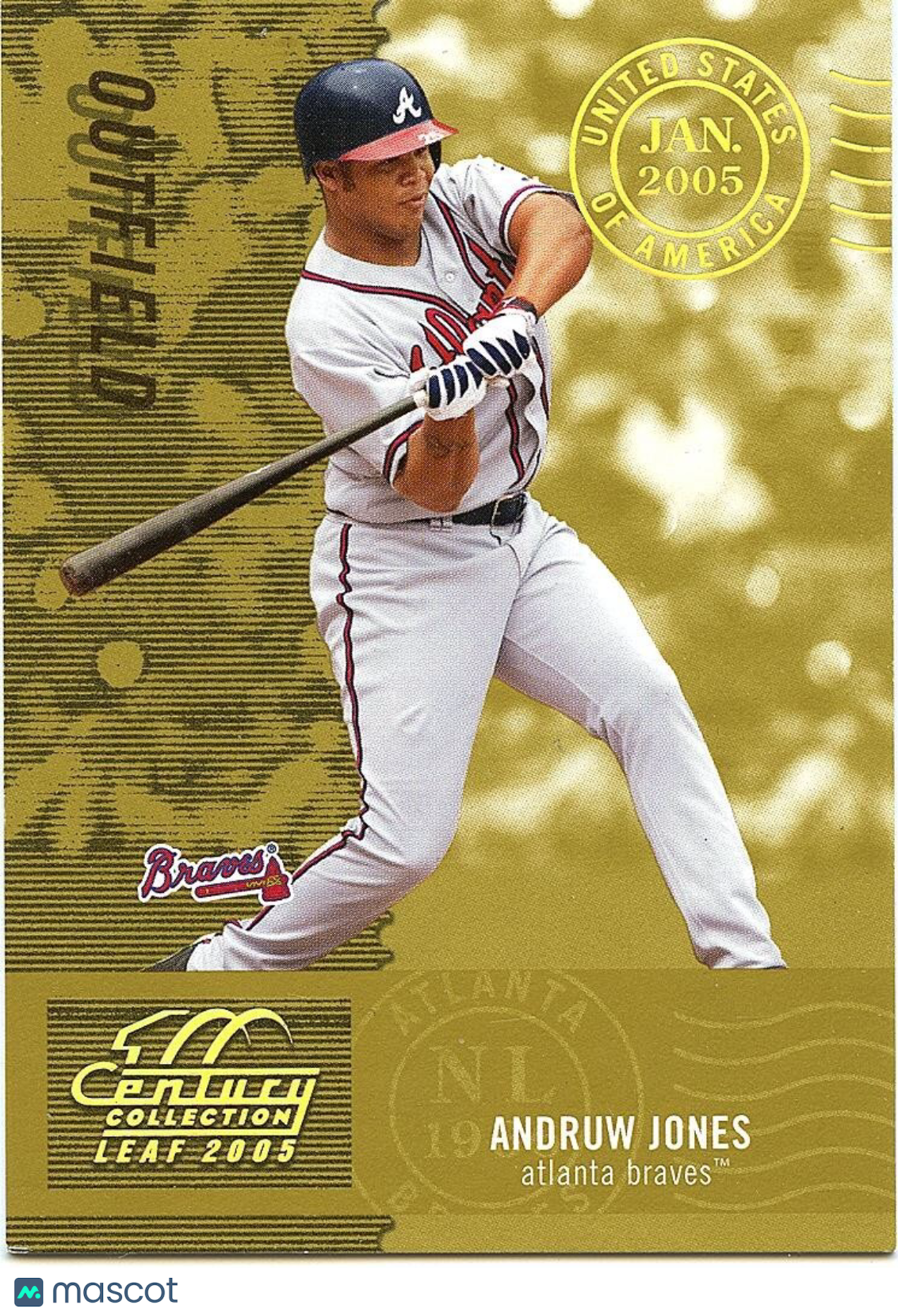 Andruw Jones 2004 Leaf Century Collection GOLD Atlanta Braves 28/50