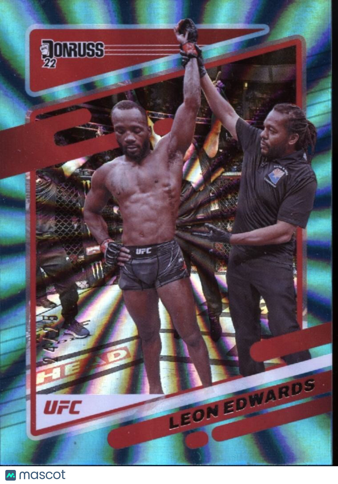 Leon Edwards 2022 Donruss Teal Lazer SSP UFC MMA 24/25 #24