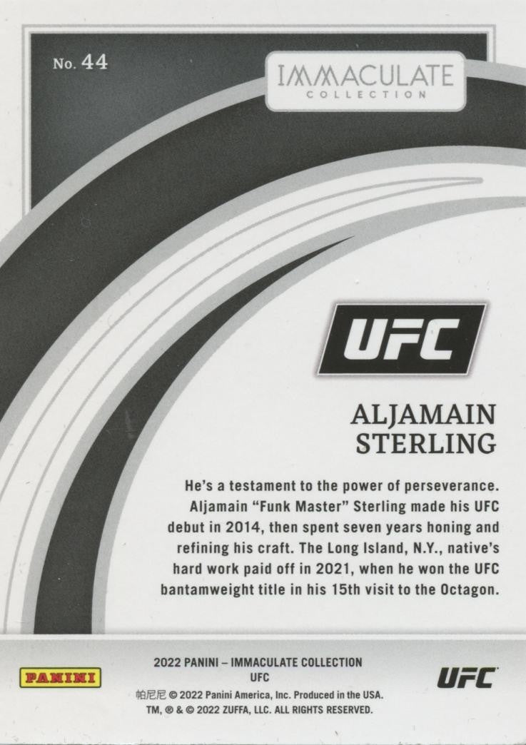 Aljamain Sterling 2022 Immaculate GOLD SSP UFC MMA 9/10 #44