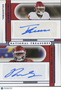 Rhamondre Stevenson / Trey Sermon 2021 National Treasures Autograph Sooners /75