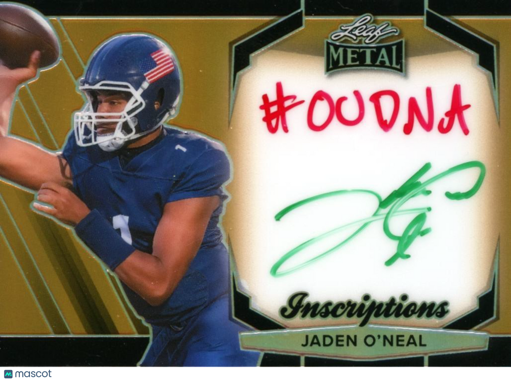 Jaden O'Neal 2024 Leaf Metal Inscriptions OU DNA Auto Autograph Sooners 55/100