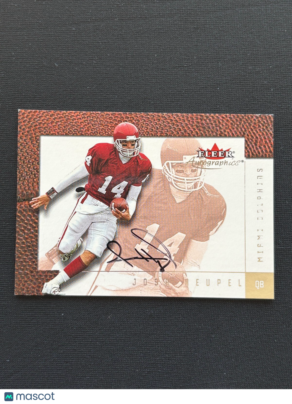 Josh Heupel 2001 Fleer On Card Auto Autograph RC Oklahoma Sooners Dolphins