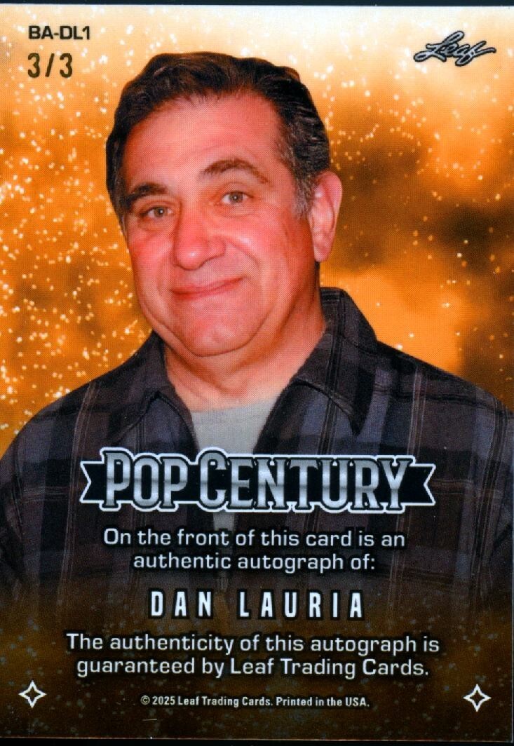 Dan Lauria 2025 Leaf Pop Century Auto Autograph BLUE 3/3