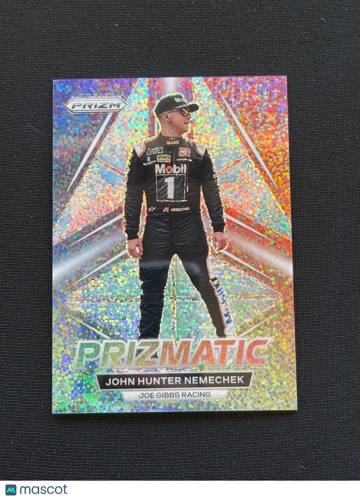 John Hunter Nemechek 2023 Prizm Prizmatic White Sparkle Shortprint SSP NASCAR