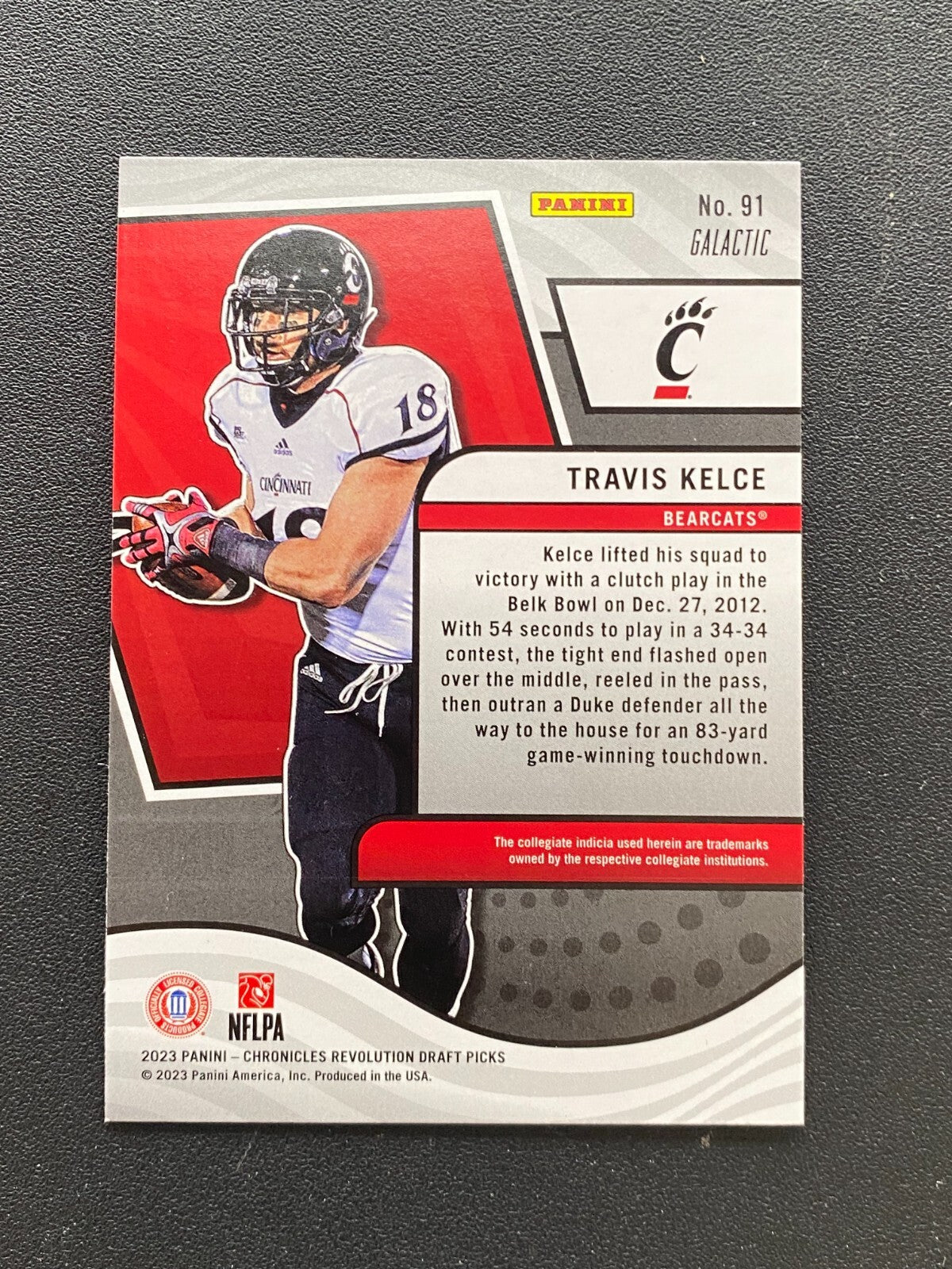 Travis Kelce 2023 Revolution Galactic CASE HIT SSP Cincinnati Kansas City Chiefs