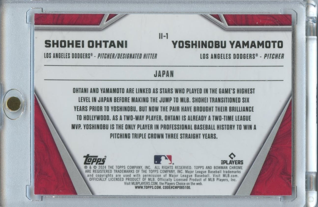 Shohei Ohtani / Yoshinobu Yamamoto 2024 Bowman Chrome International Impact