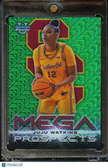 JuJu Watkins 2025 Bowman Chrome Mega Prospects Green Mojo Refractor RC 23/99 USC