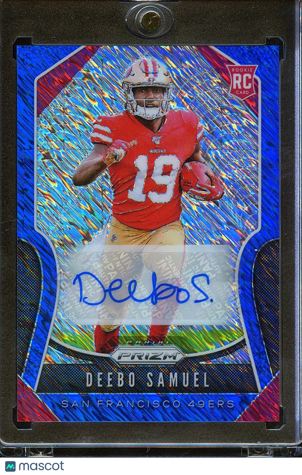 Deebo Samuel 2019 Prizm Auto Autograph Blue Shimmer RC 6/10 49ers