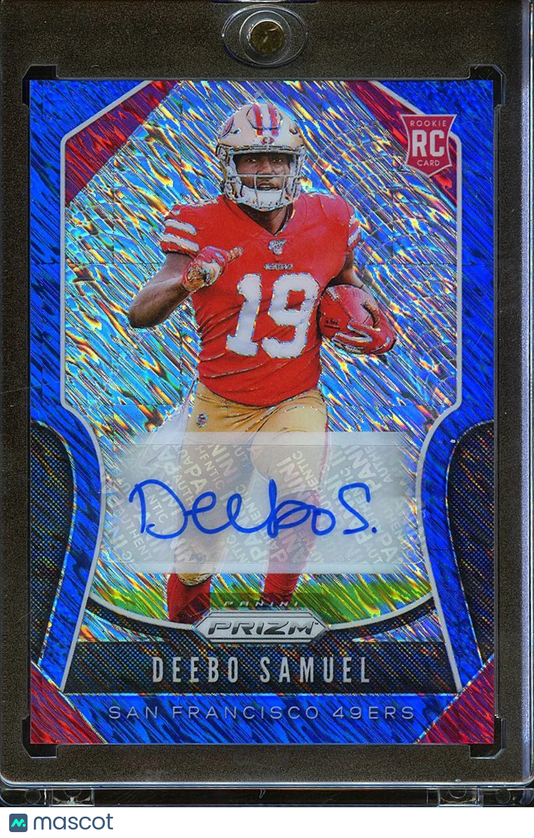 Deebo Samuel 2019 Prizm Auto Autograph Blue Shimmer RC 6/10 49ers