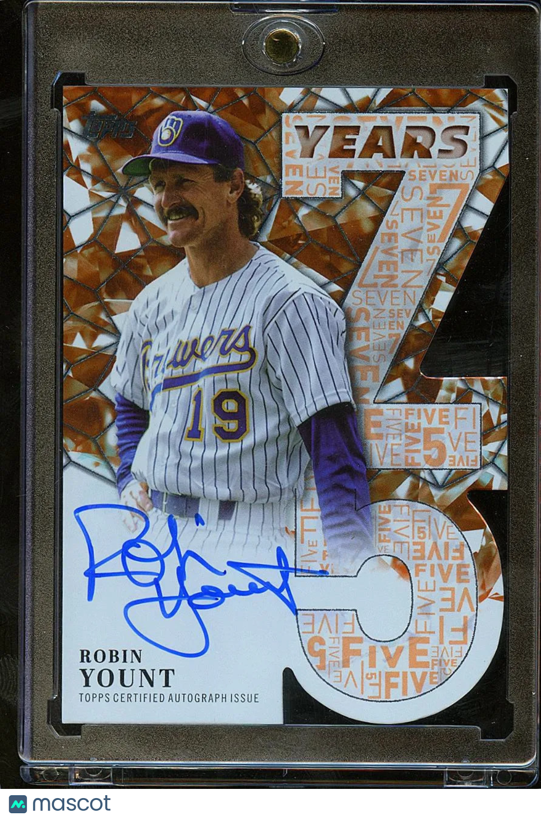 Robin Yount 2026 Topps 75 Years Auto Autograph 7/25 Milwaukee Brewers