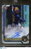 Jackson Chourio 2022 Bowman Chrome Mojo Auto Autograph RC Milwaukee Brewers