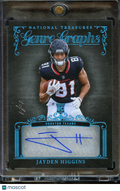 Jayden Higgins 2025 National Treasures Auto Autograph RC 1/1 Houston Texans