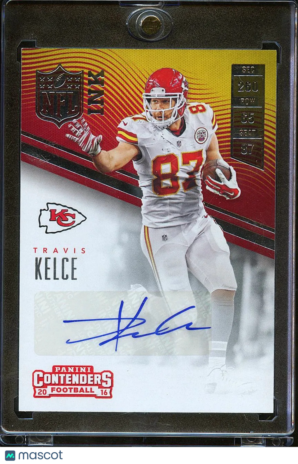 Travis Kelce 2016 Contenders NFL Ink Auto Autograph Kansas City Chiefs