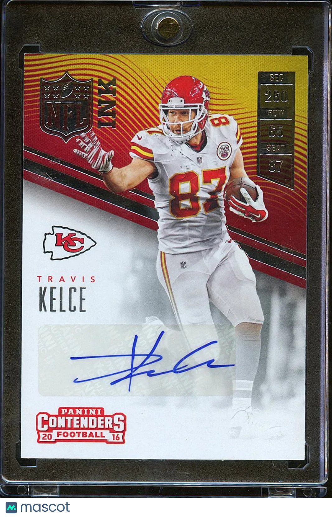 Travis Kelce 2016 Contenders NFL Ink Auto Autograph Kansas City Chiefs