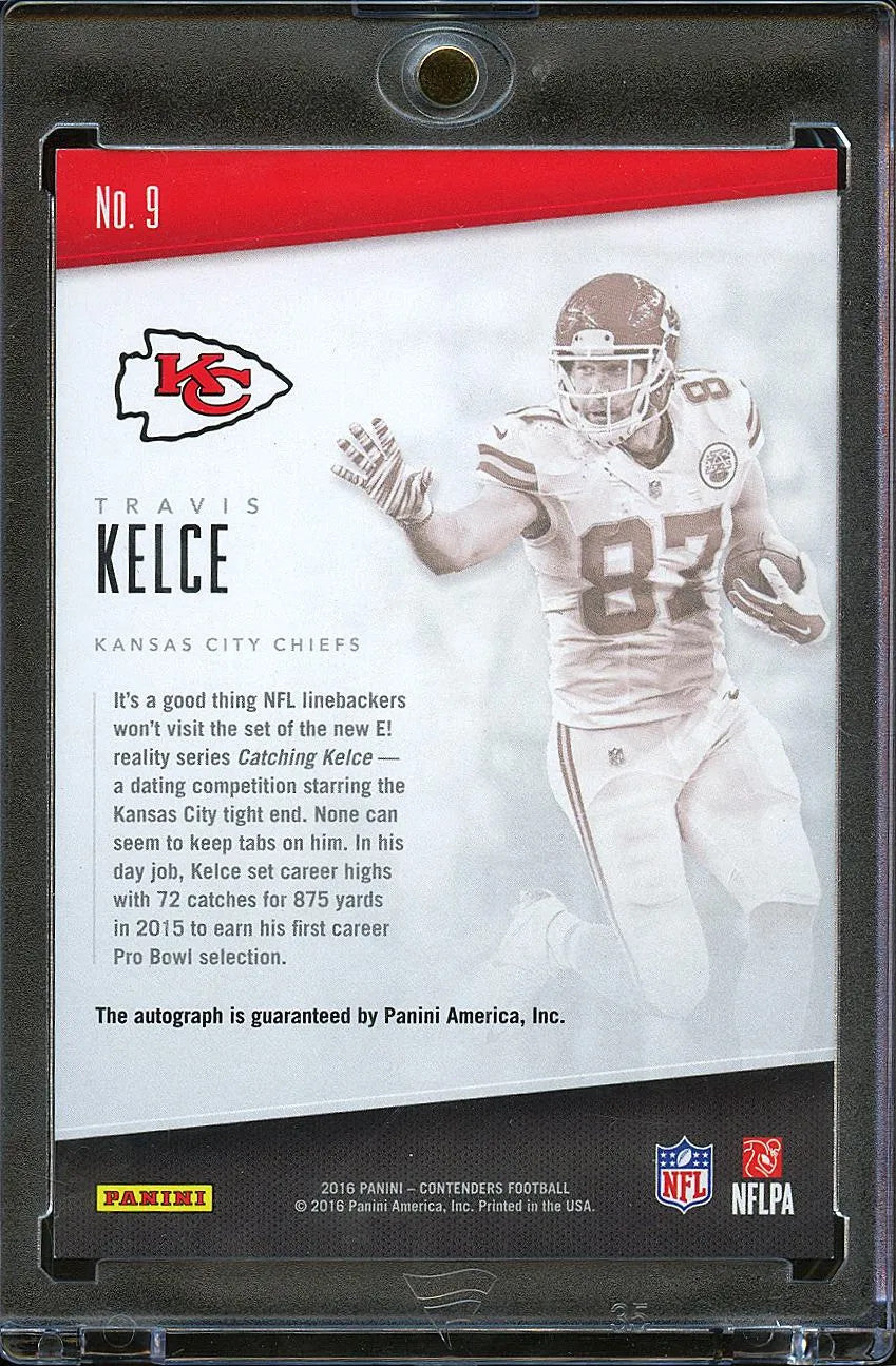 Travis Kelce 2016 Contenders NFL Ink Auto Autograph Kansas City Chiefs