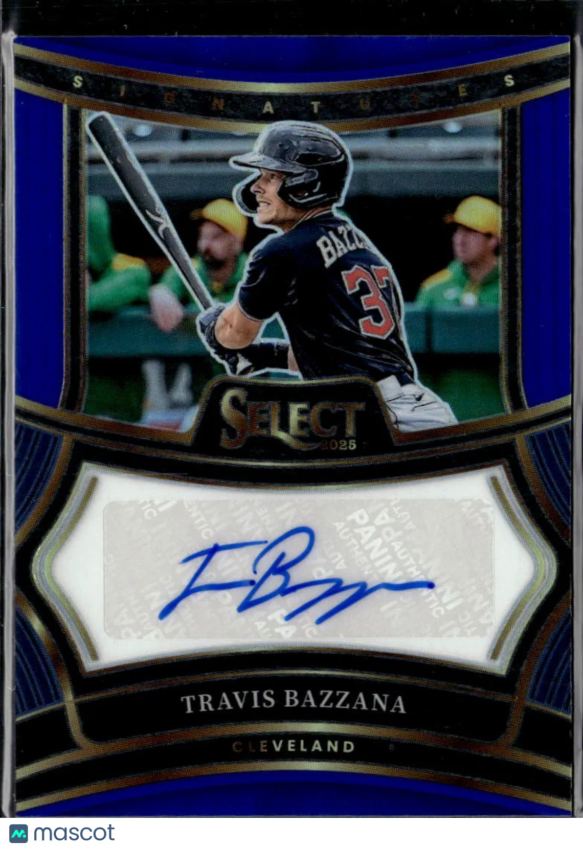 Travis Bazzana 2025 Select Auto Autograph Blue Prizm 11/49 Cleveland Guardians