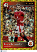 Bruno Fernandes 2025 Topps Merlin Gold Speckle Refractor 16/50 Manchester United