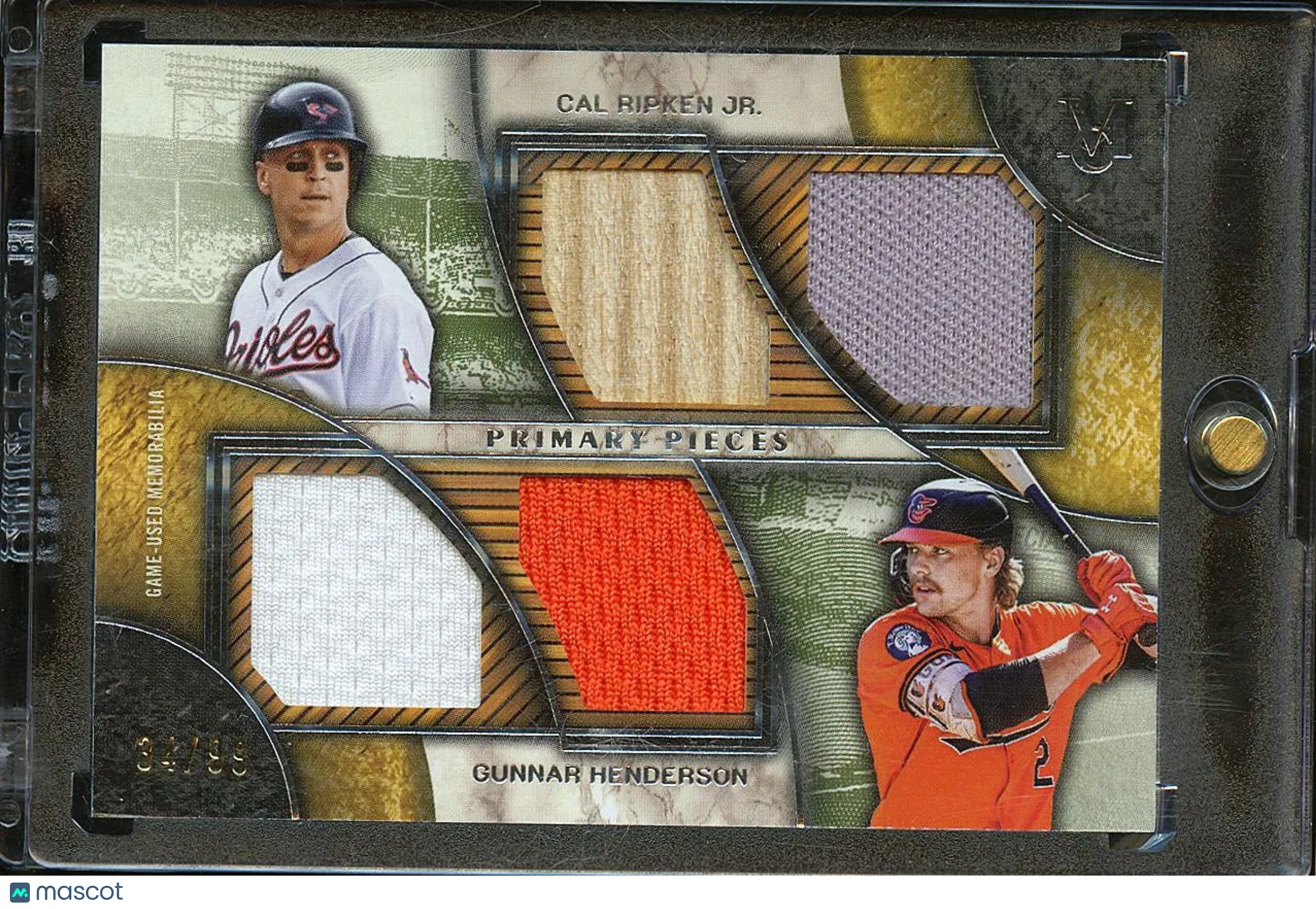 Cal Ripken / Gunnar Henderson 2025 Museum Collection Game Worn Patch /99 Orioles