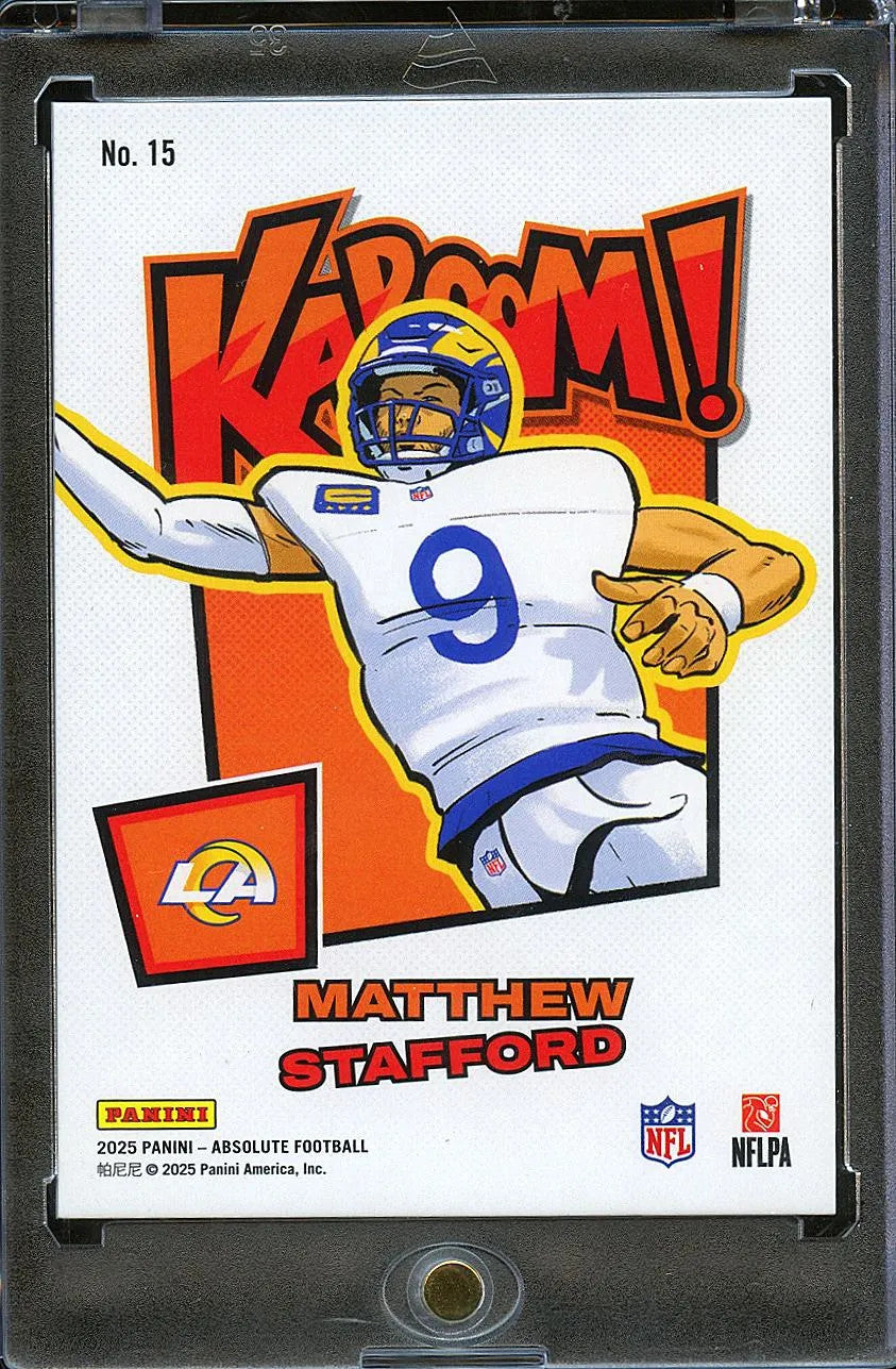 Matthew Stafford 2025 Absolute KABOOM! SSP CASE HIT Los Angeles Rams