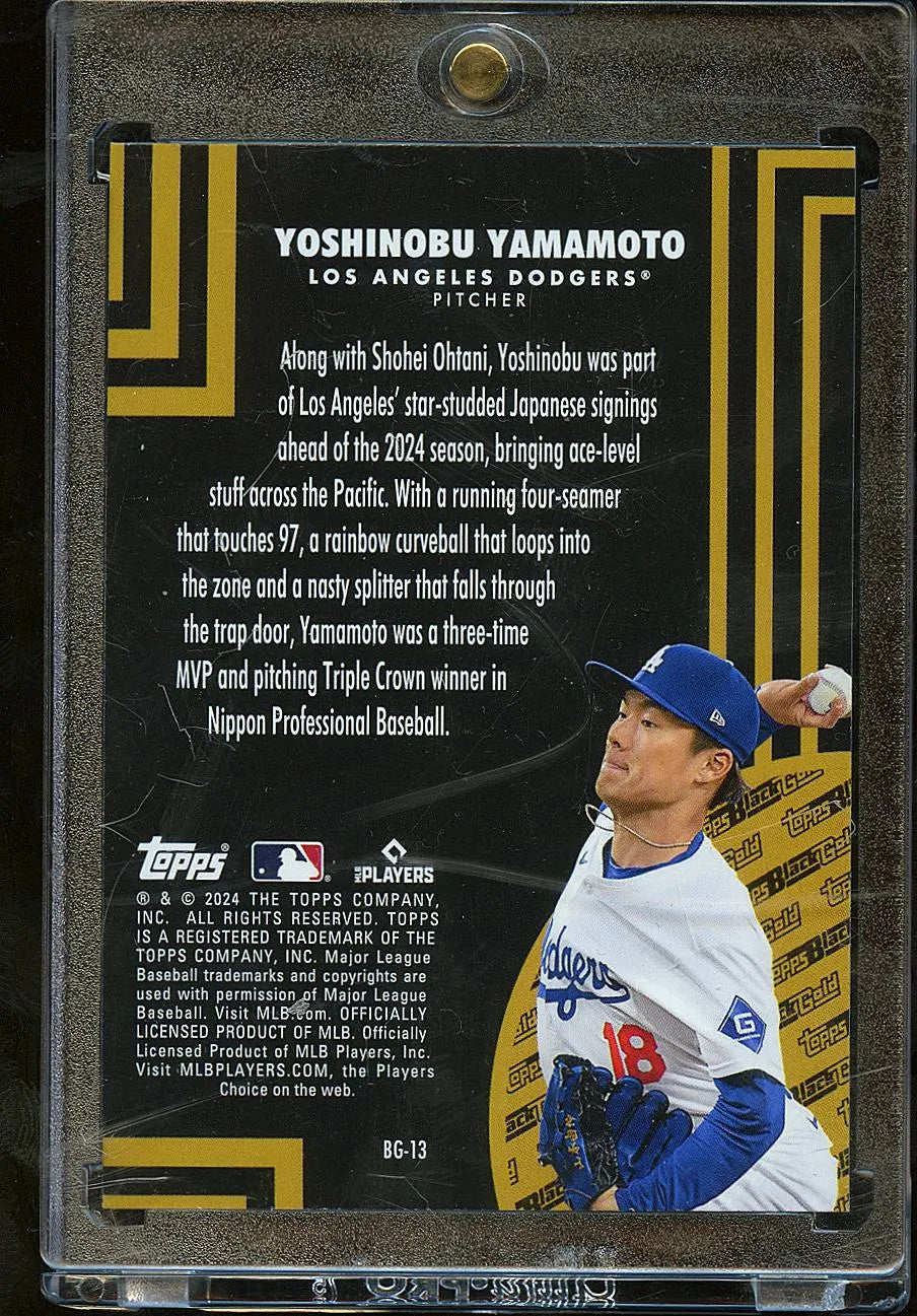 Yoshinobu Yamamoto 2024 Topps Black Gold RC Blue Los Angeles Dodgers