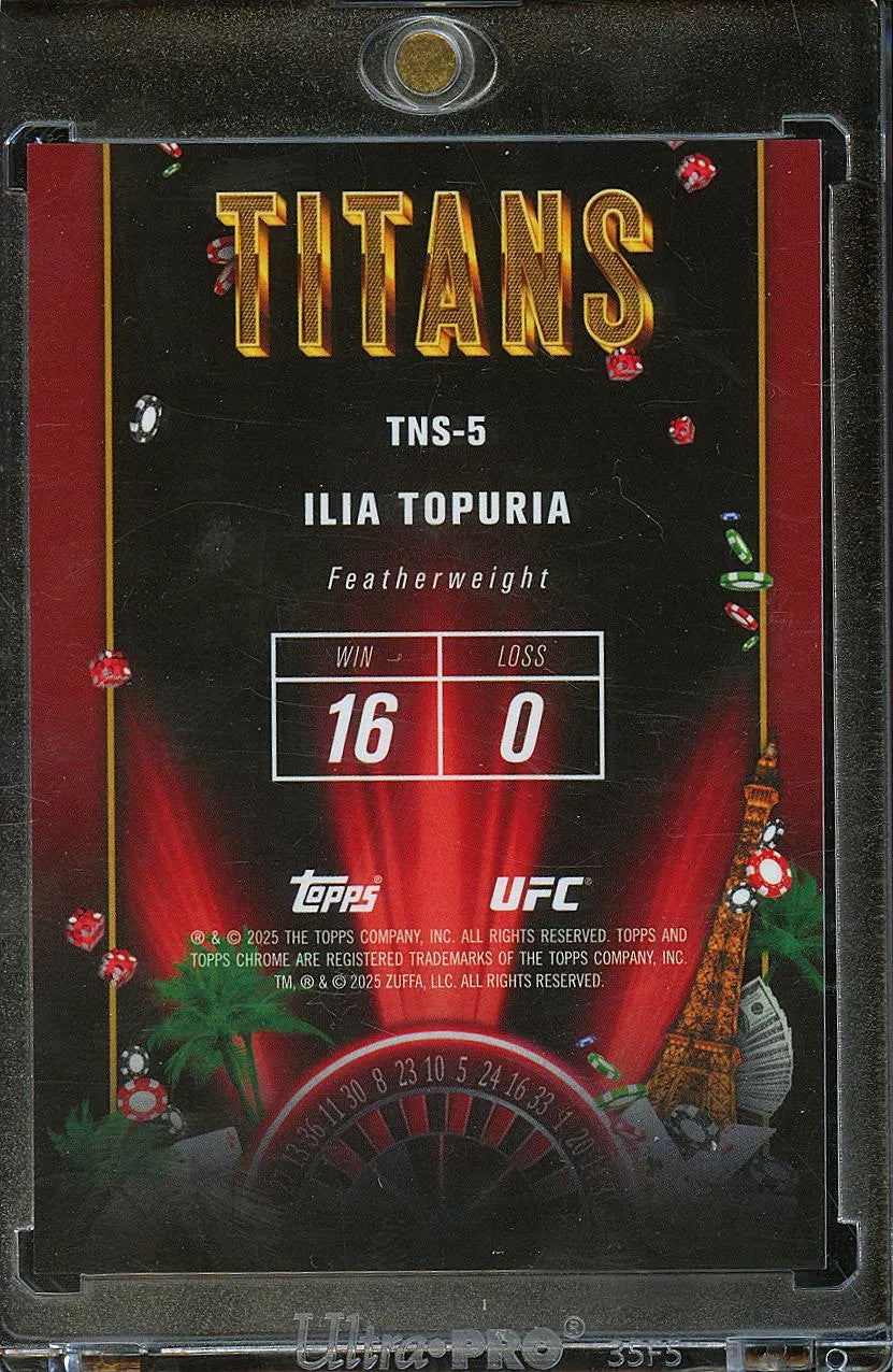 Ilia Topuria 2025 Topps Chrome UFC Titans SSP SHORTPRINT MMA