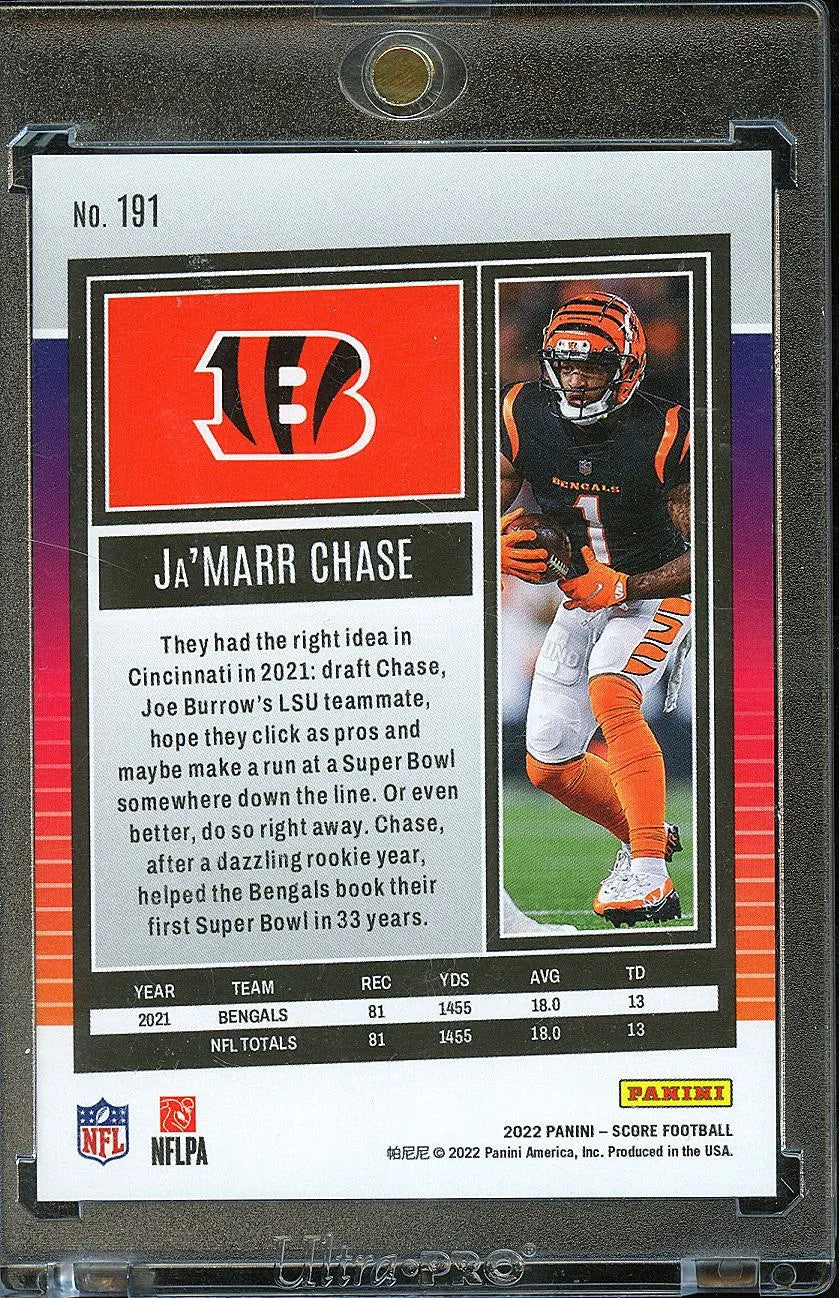 Ja'Marr Chase 2022 Score Lenticular SSP CASE HIT Cincinnati Bengals