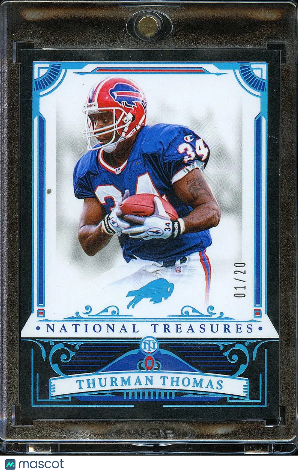 Thurman Thomas 2025 National Treasures Midnight SSP 1/20 Buffalo Bills