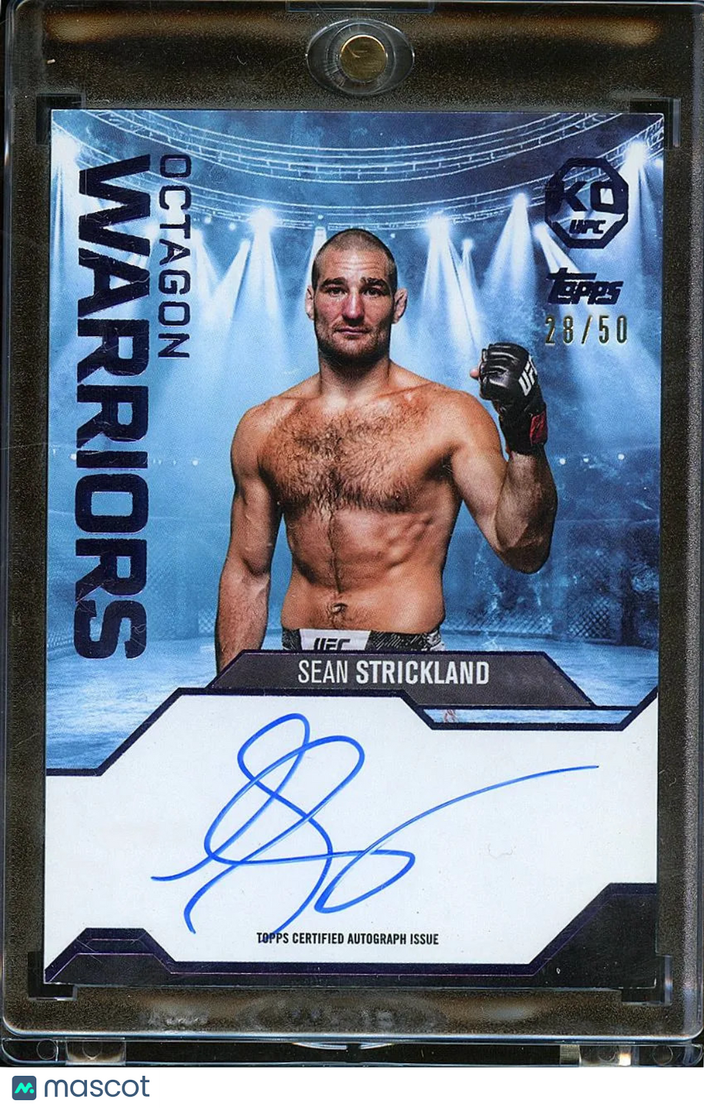 Sean Strickland 2025 Topps Knockout UFC On Card Auto Autograph MMA 28/50