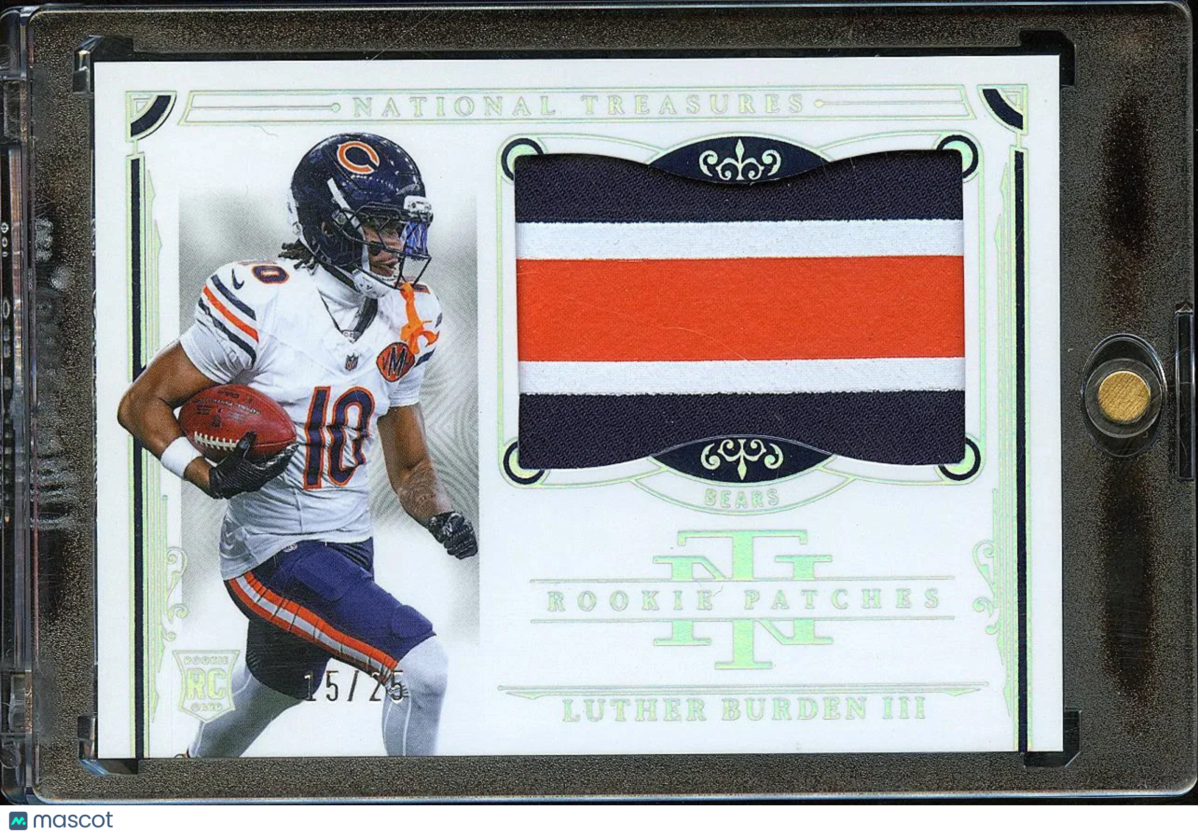 Luther Burden III 2025 National Treasures Jersey Patch RC Rookie 15/25 Bears