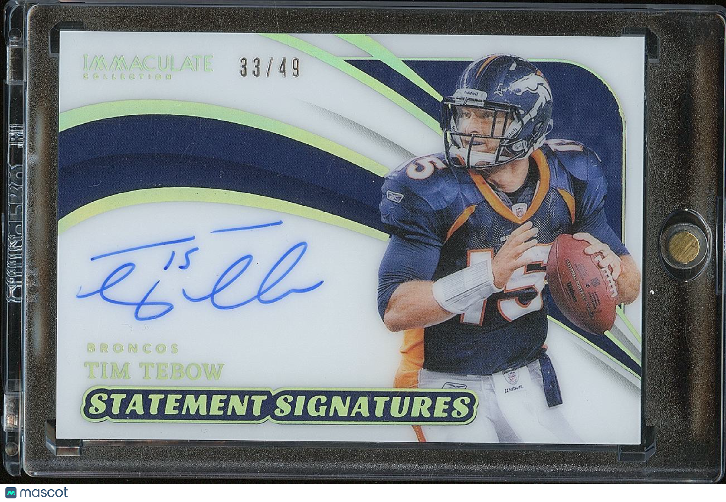 Tim Tebow 2024 Immaculate On Card Auto Autograph Denver Broncos 33/49