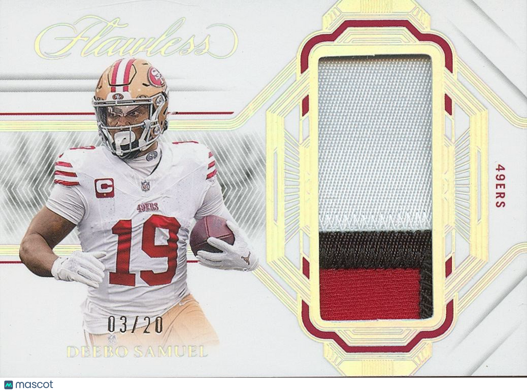 Deebo Samuel 2023 Flawless 3 Color Jersey Patch San Francisco 49ers 3/20
