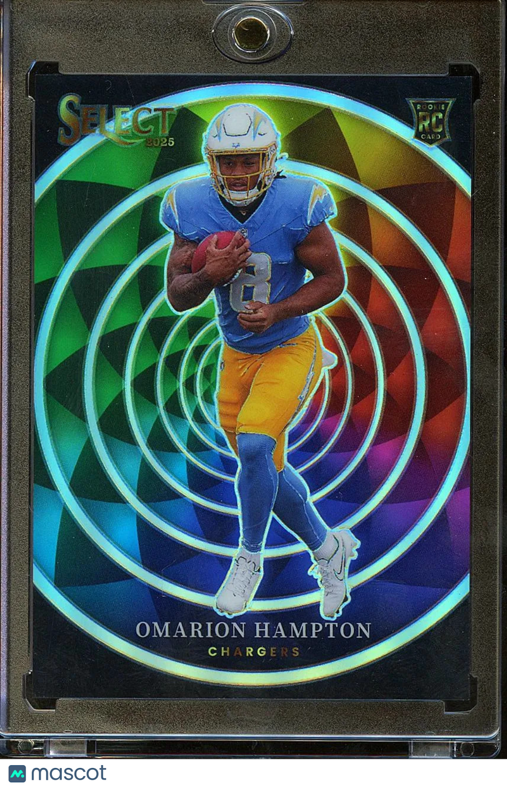 Omarion Hampton 2025 Select Color Wheel Prizm CASE HIT Rookie RC LA Chargers