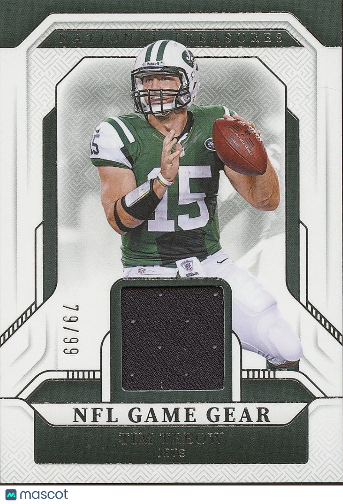 Tim Tebow 2024 National Treasures Game Gear Jersey Patch New York Jets 79/99