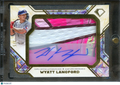 Wyatt Langford 2025 Diamond Icons Auto Autograph Nike Swoosh Patch 3/5 Rangers