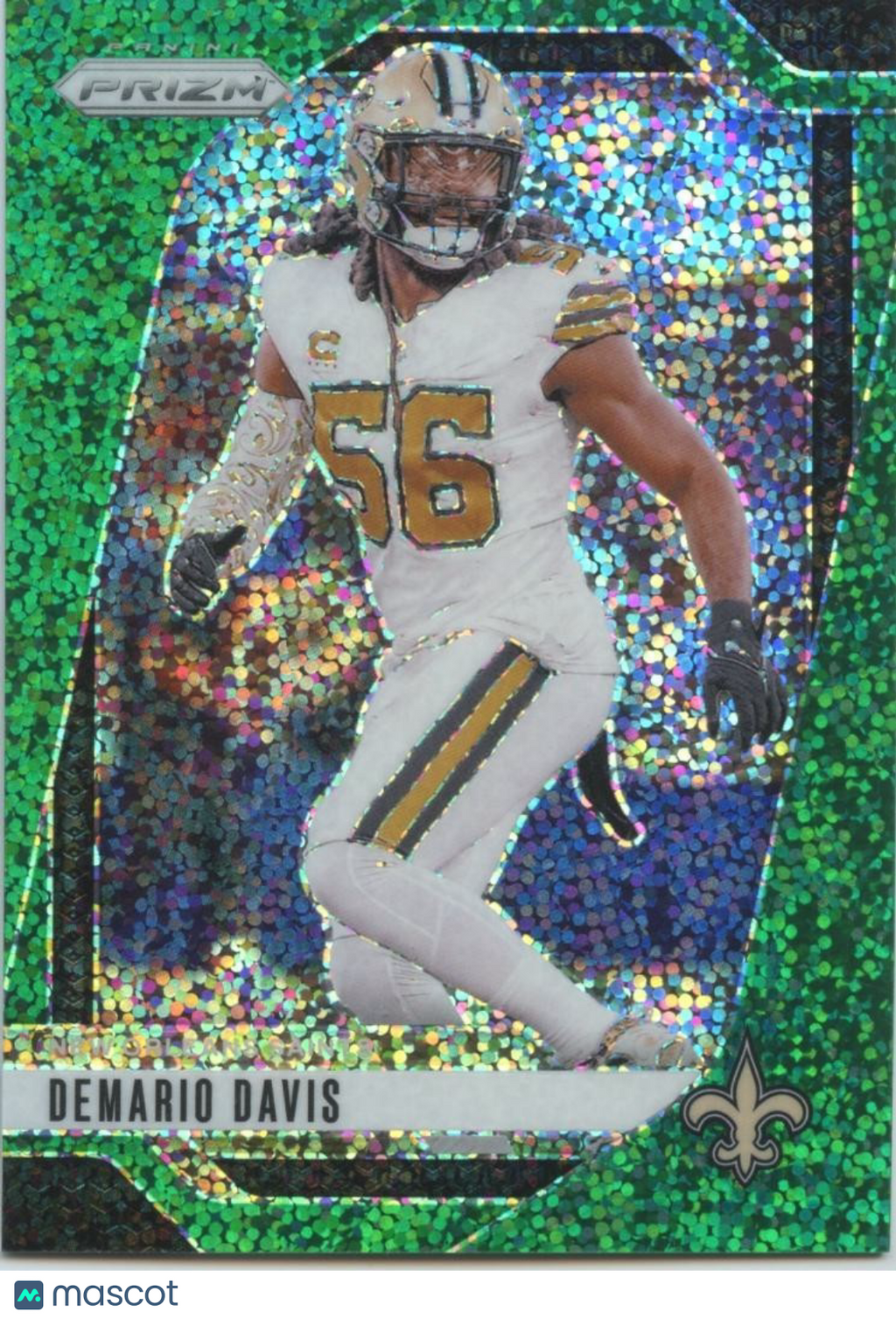 Demario Davis 2024 Prizm Green Sparkle Prizm SSP New Orleans Saints 5/8