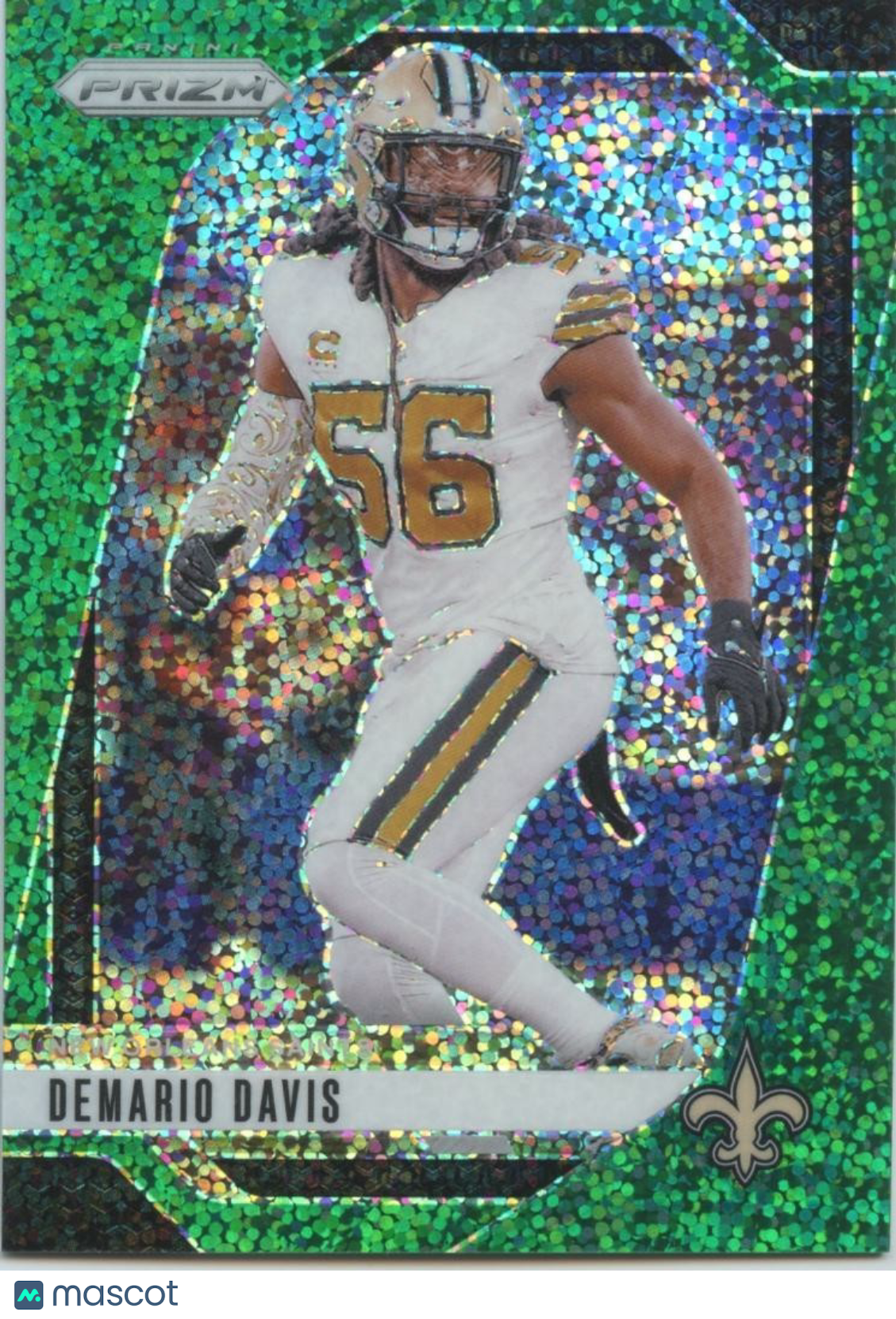 Demario Davis 2024 Prizm Green Sparkle Prizm SSP New Orleans Saints 5/8