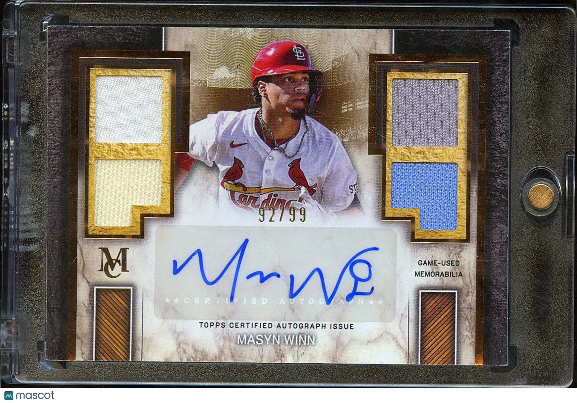 Masyn Winn 2025 Museum Collection Auto Autograph Patch 92/99 Cardinals