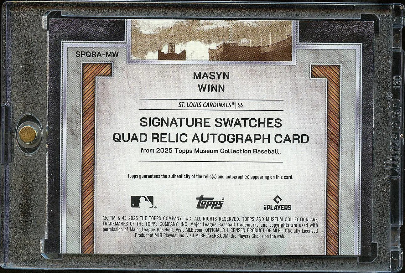 Masyn Winn 2025 Museum Collection Auto Autograph Patch 92/99 Cardinals