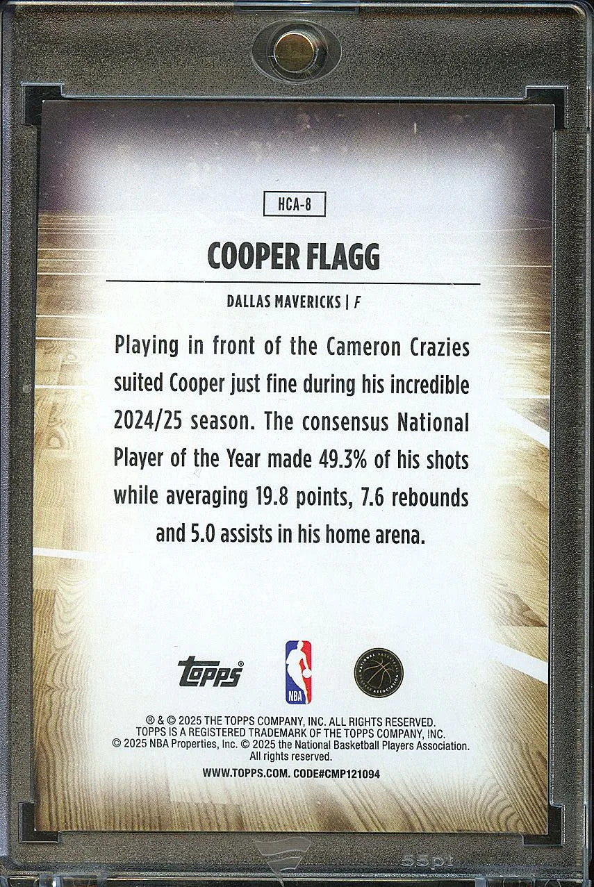 Cooper Flagg 2025-26 Topps Home Court SSP CASE HIT Rookie RC Dallas Mavericks