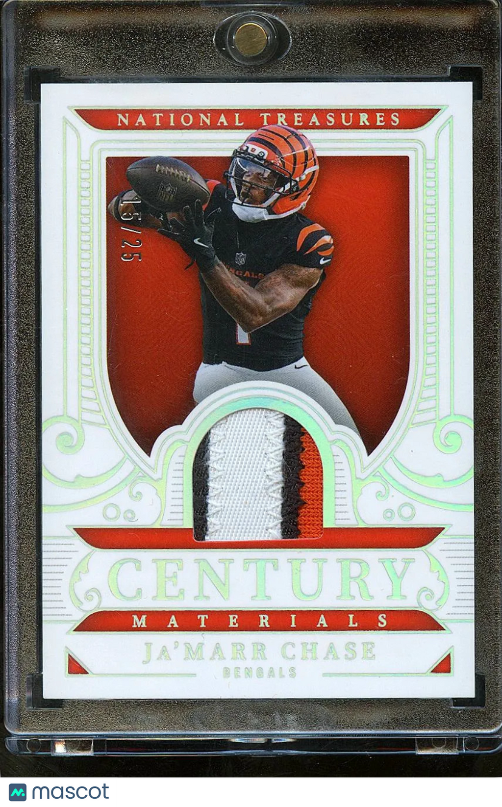 Ja'Marr Chase 2025 National Treasures Jersey Patch 15/25 Cincinnati Bengals