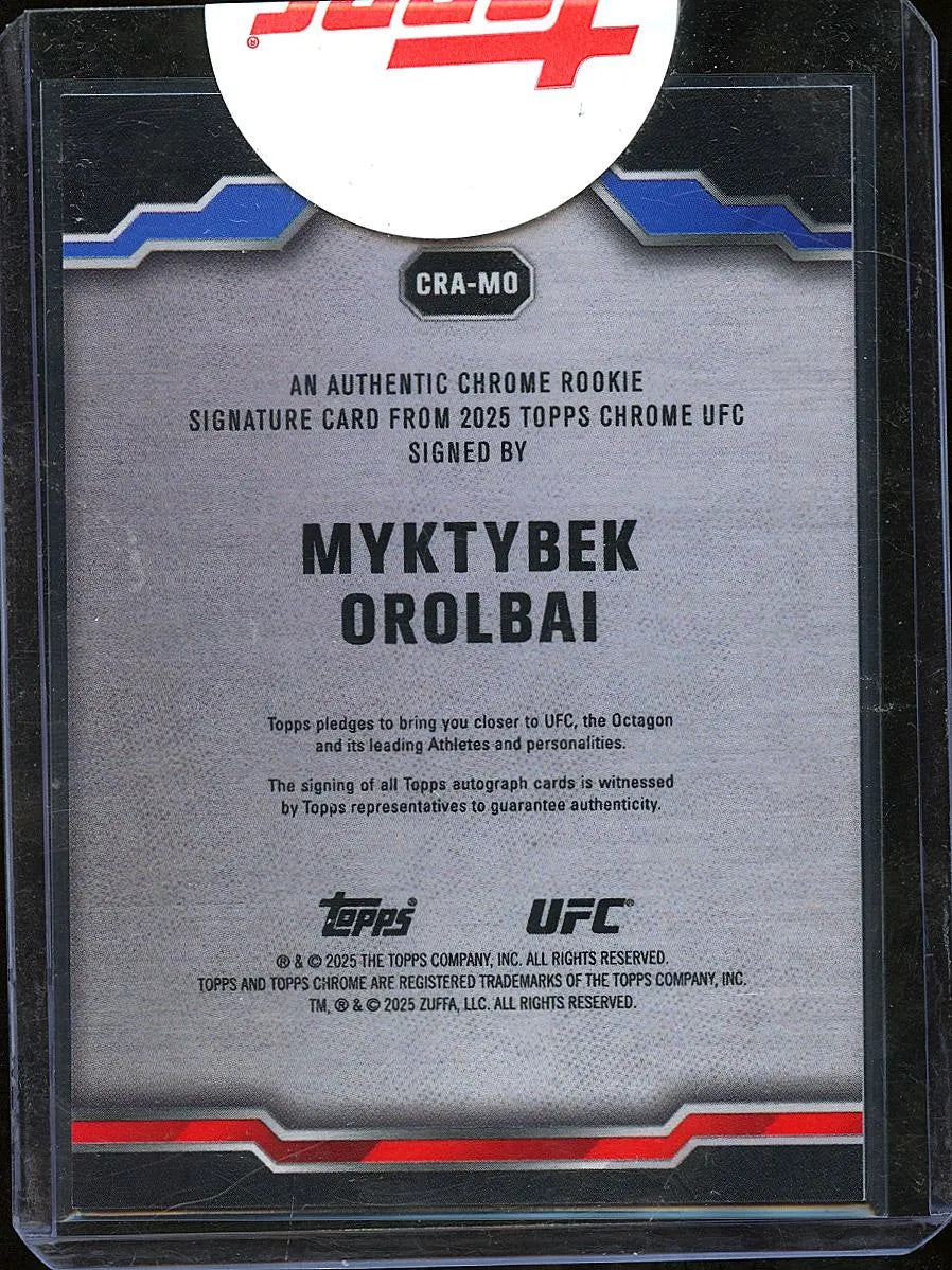 Myktybek Orolbai 2025 Topps Chrome UFC Auto Autograph Rookie RC MMA