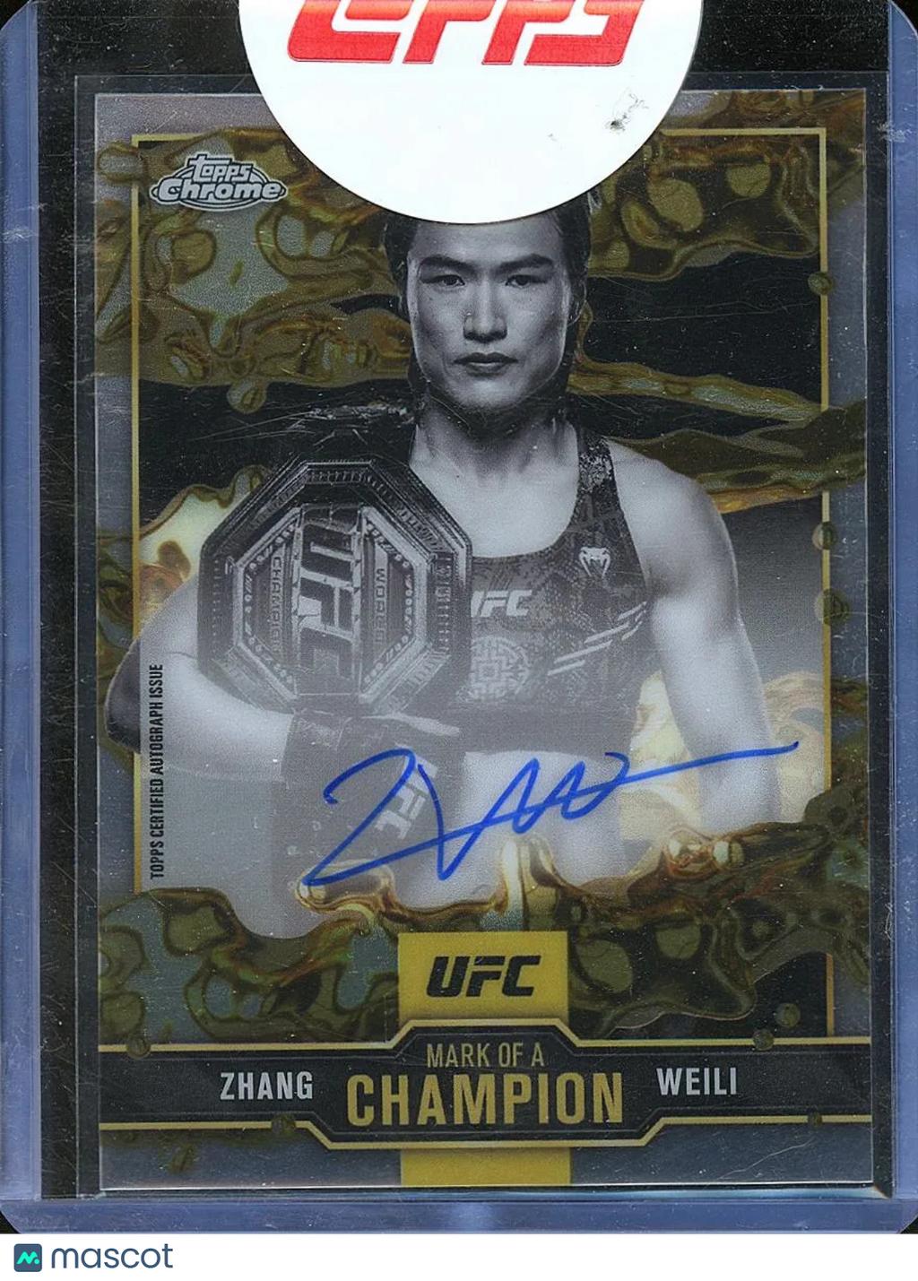Zhang Weili 2025 Topps Chrome UFC Mark of a Champion Auto Autograph MMA