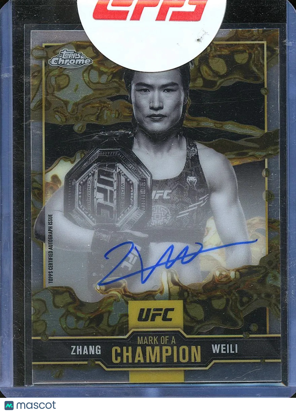 Zhang Weili 2025 Topps Chrome UFC Mark of a Champion Auto Autograph MMA