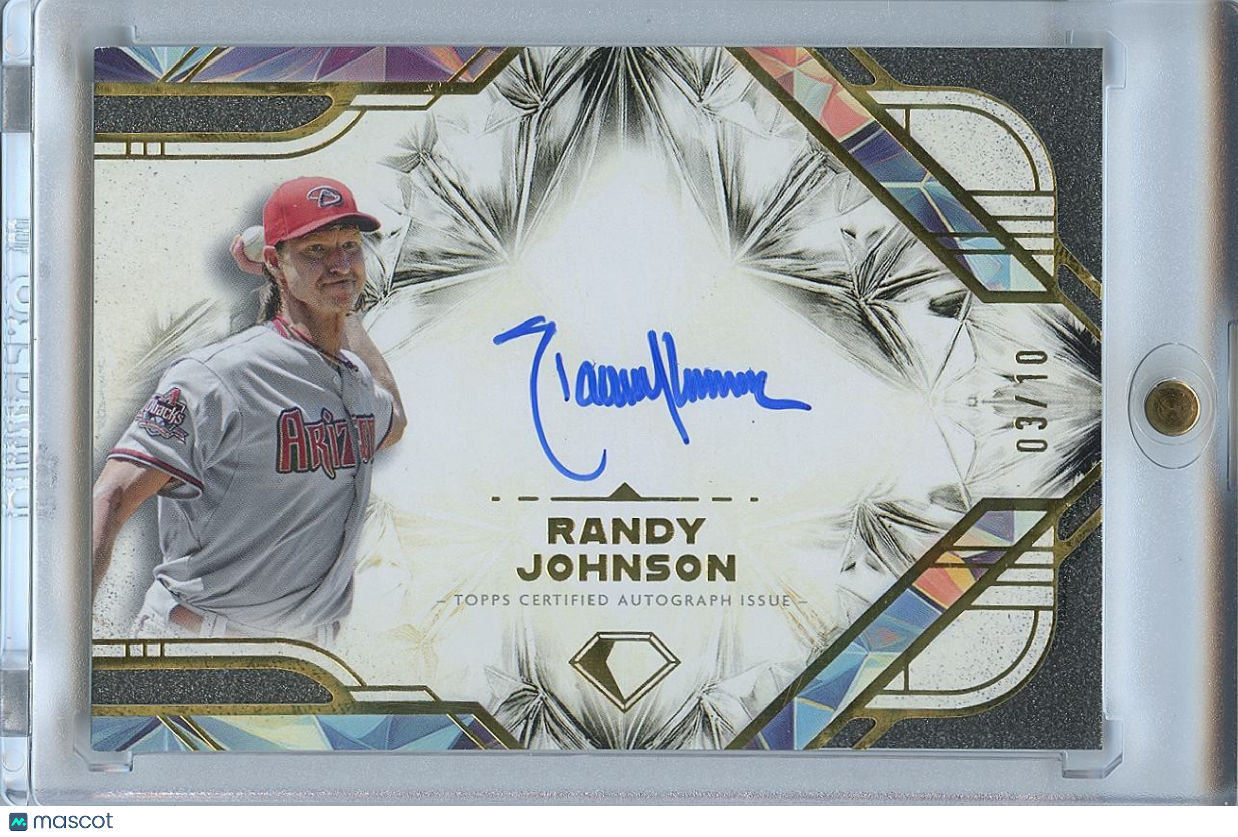 Randy Johnson 2025 Diamond Icons on Card Auto Autograph Diamondbacks 3/10