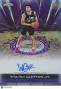 Walter Clayton Jr. 2025-26 Topps Chrome Auto Autograph Rookie Purple Jazz 3/75