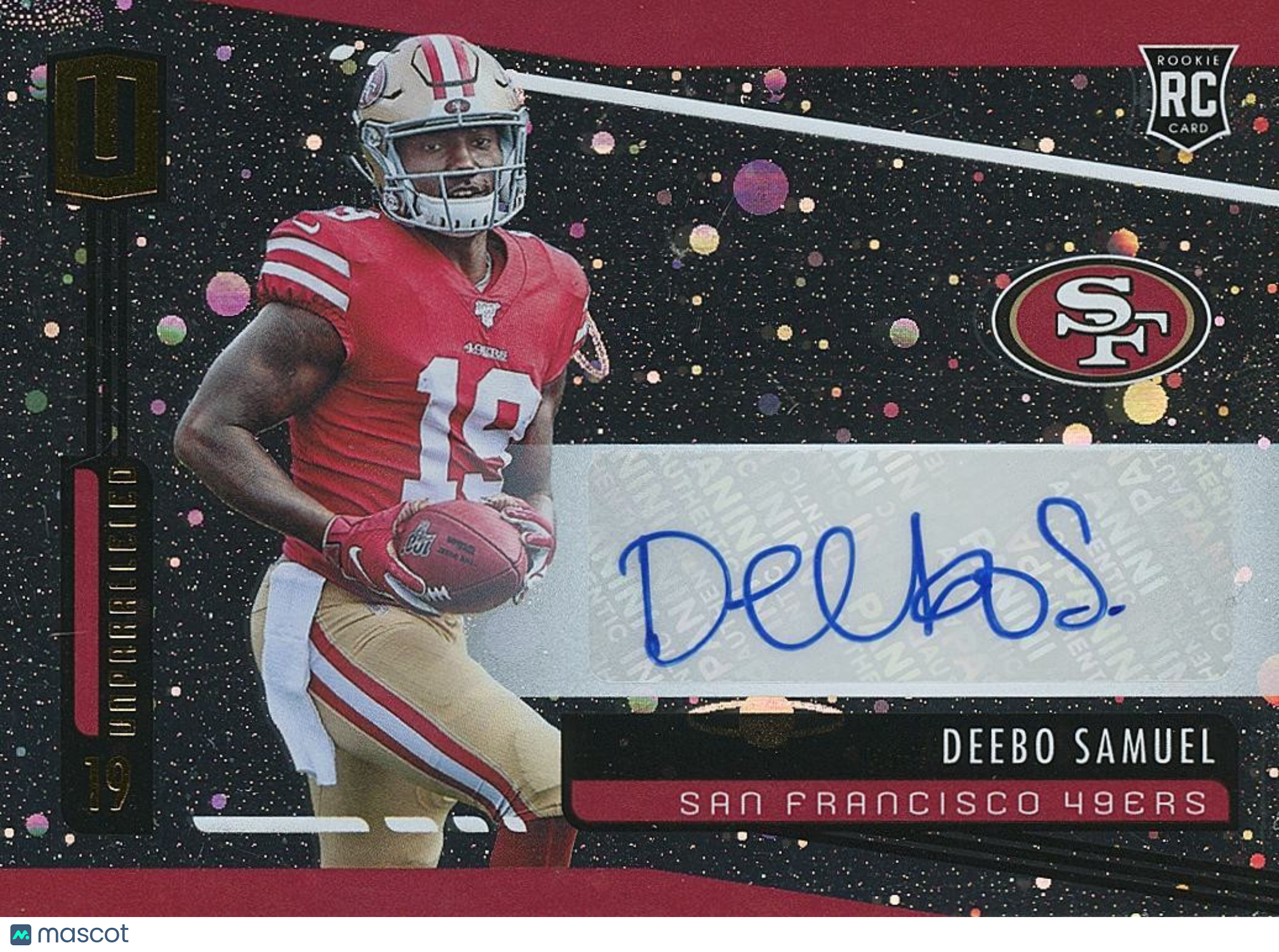 Deebo Samuel 2019 Unparalleled Cosmos SSP Auto Autograph RC San Francisco 49ers