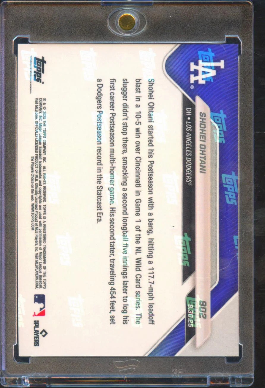 Shohei Ohtani 2025 Topps Now Black Foil SSP 6/10 Los Angeles Dodgers