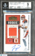 Joe Burrow 2020 Contenders Auto Autograph Patch RC Cincinnati Bengals BGS 9